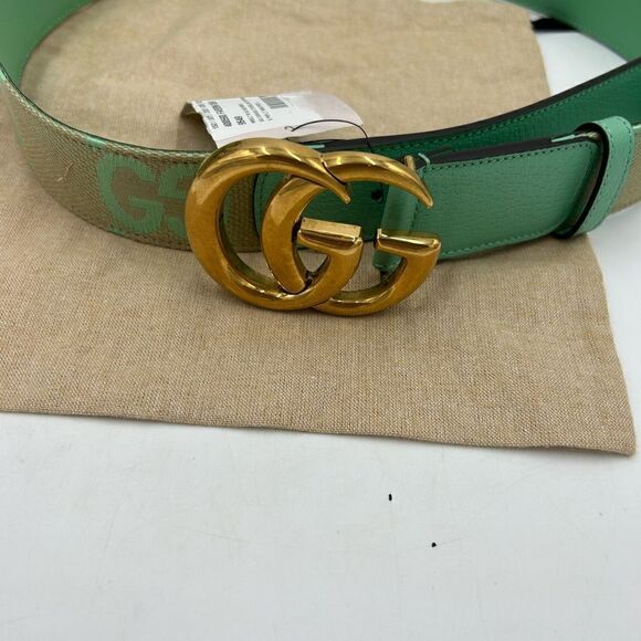 Women’s Gucci,Marmont , jumbo GG leather/canvas belt size 90 cm made in Italy - Picture 3 of 11
